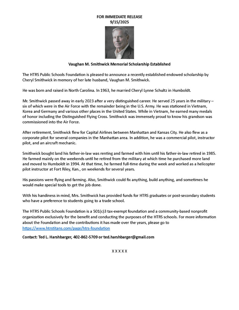 Smithwick Scholarship Announcement