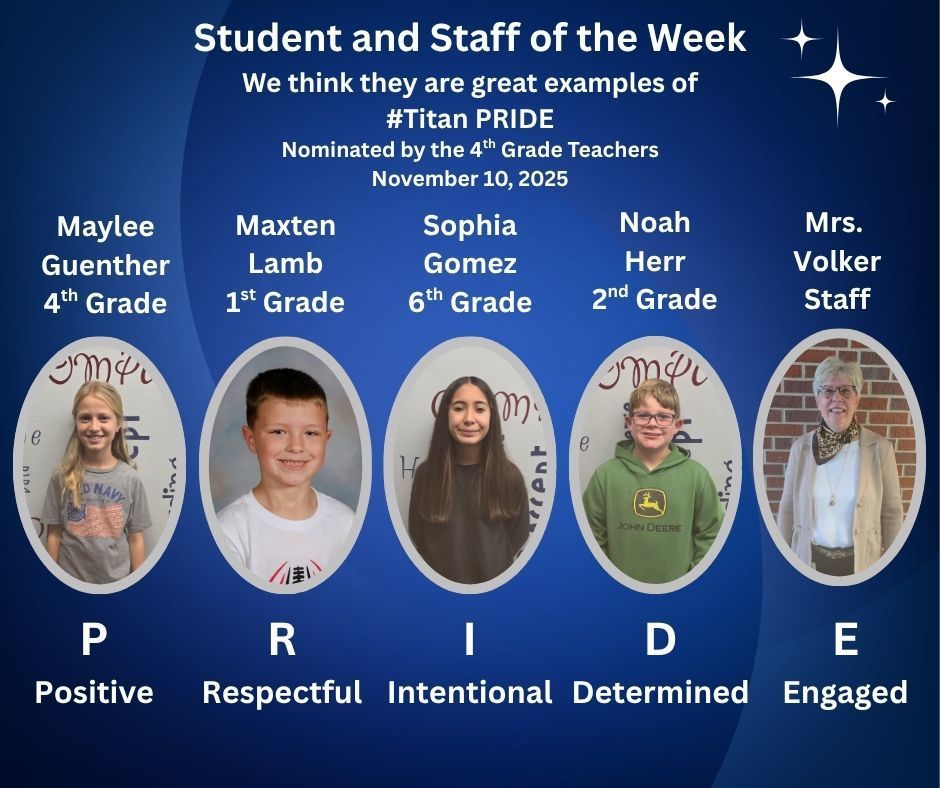 Student and Staff of the Week 11.10.25