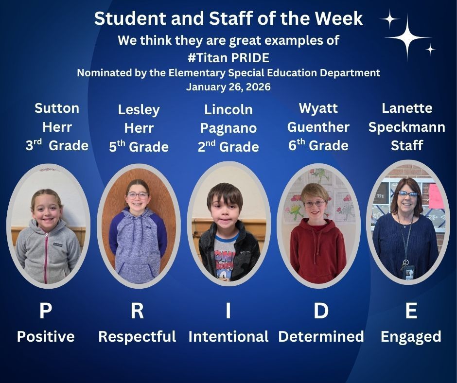 Student and Staff of the Week