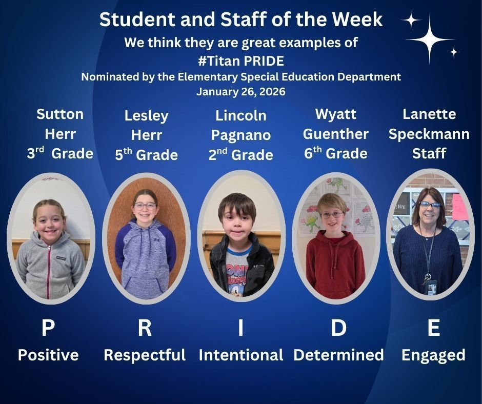 Student and Staff of the Week