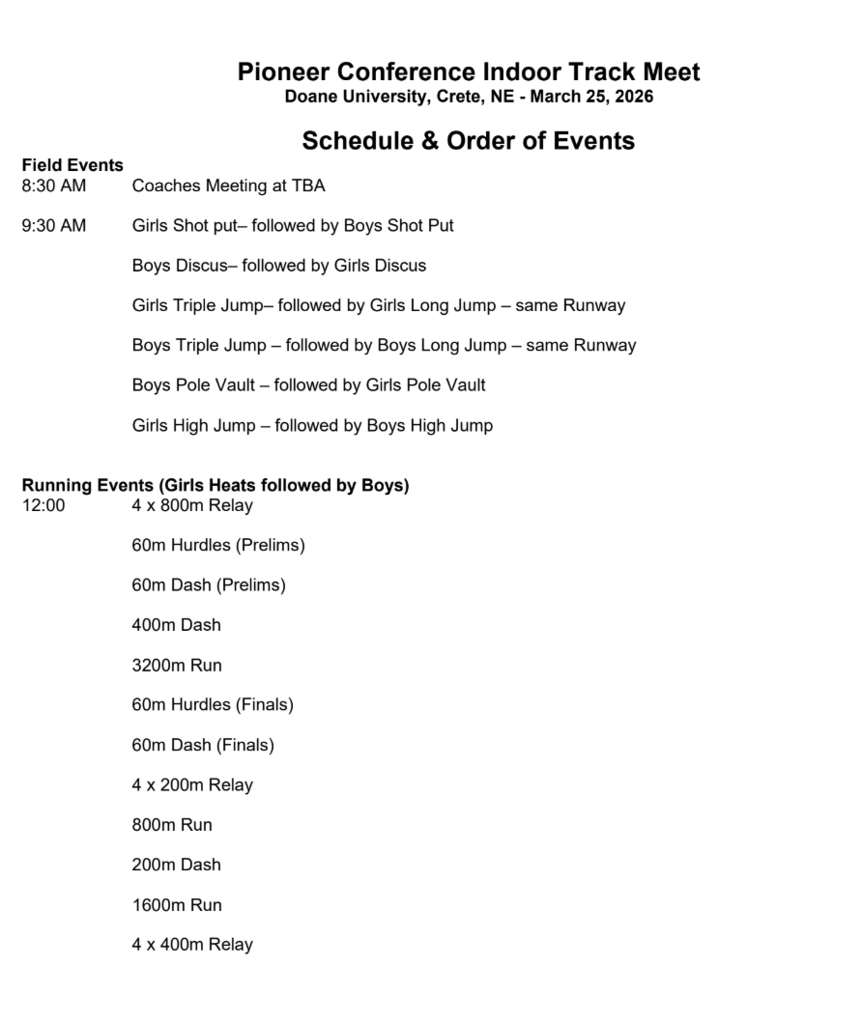 order of events