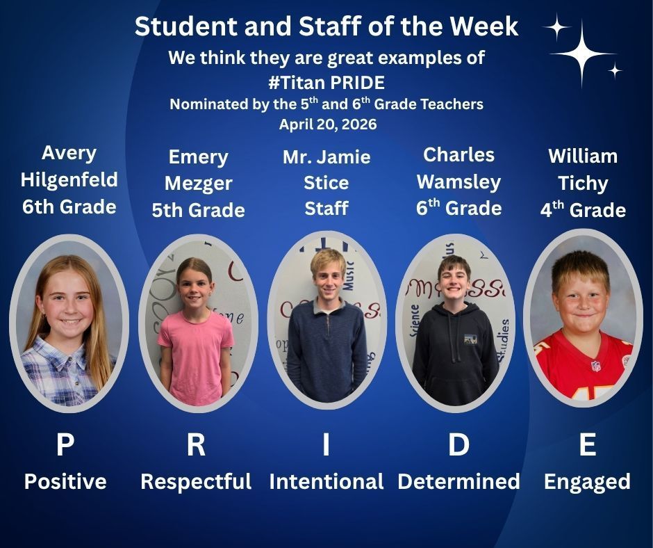 Student and staff of the week