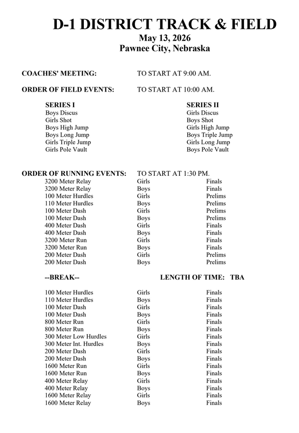 Schedule