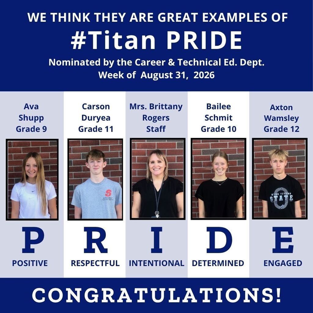 Students & Staff of the Week 8.31.26.