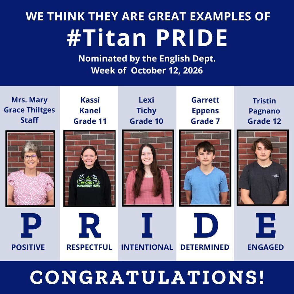 Students & Staff of the Week 10.12.26.