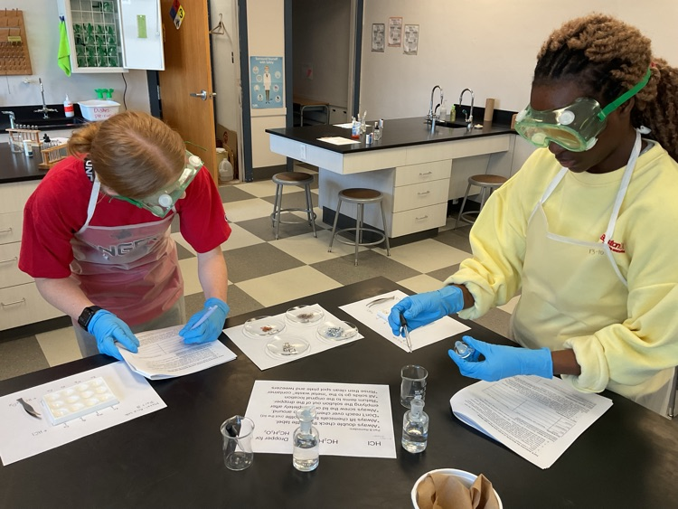 Testing reactions of metals with acids  