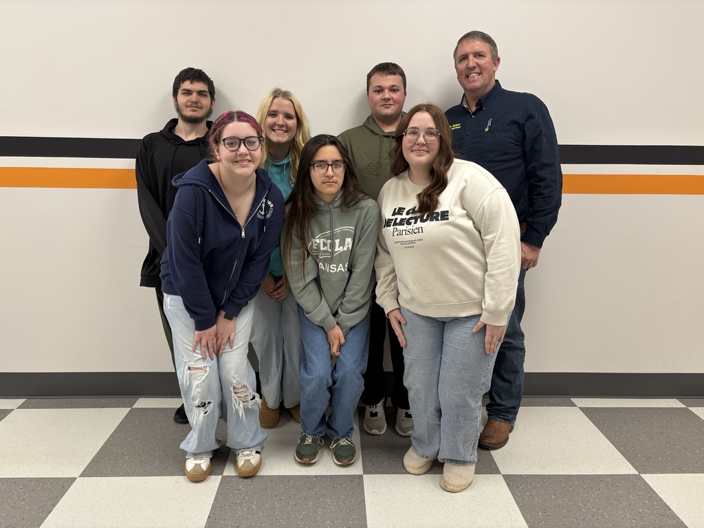 Scholars' Bowl members and Coach Mr. Riebel