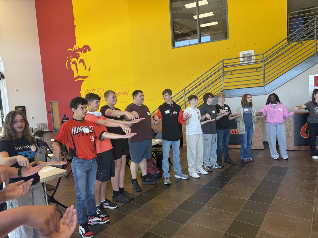 TSA members doing a team building exercise together