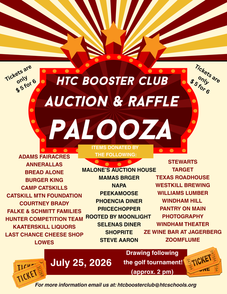 HTC Booster Club Auction and Raffle Palooza.
