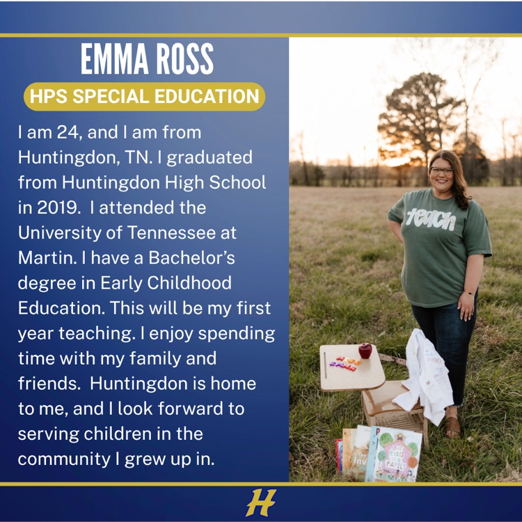 Emma Ross is a new teacher in HPS Special Education  