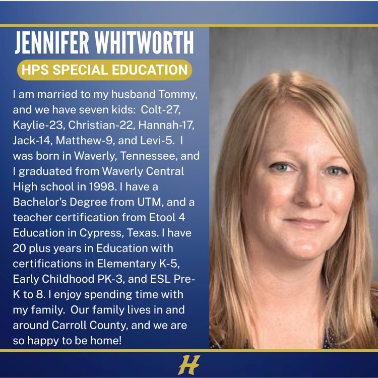 Jennifer Whitworth HPS Special Education  