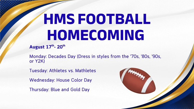 Football Homecoming Dress up Days