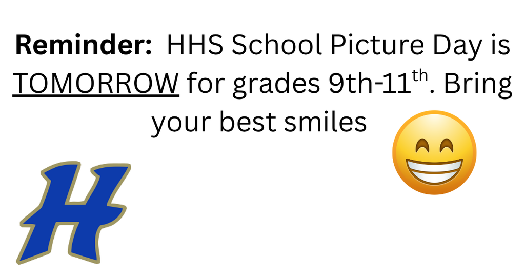 School Picture Day Tomorrow!! 