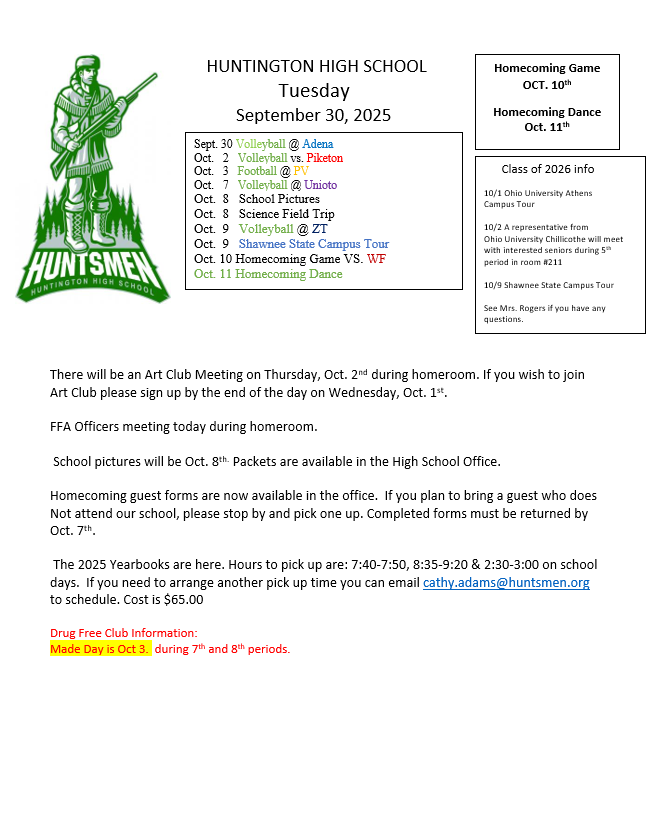 important dates