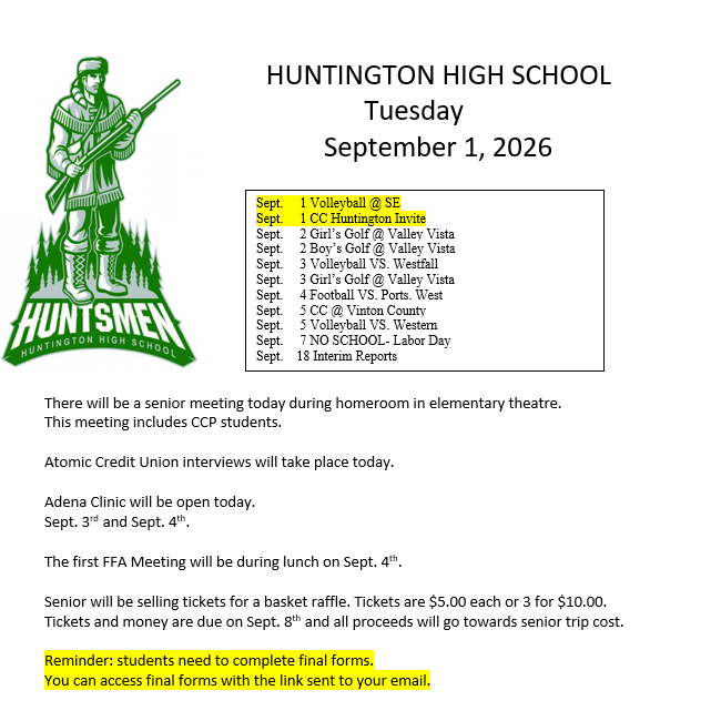 important dates