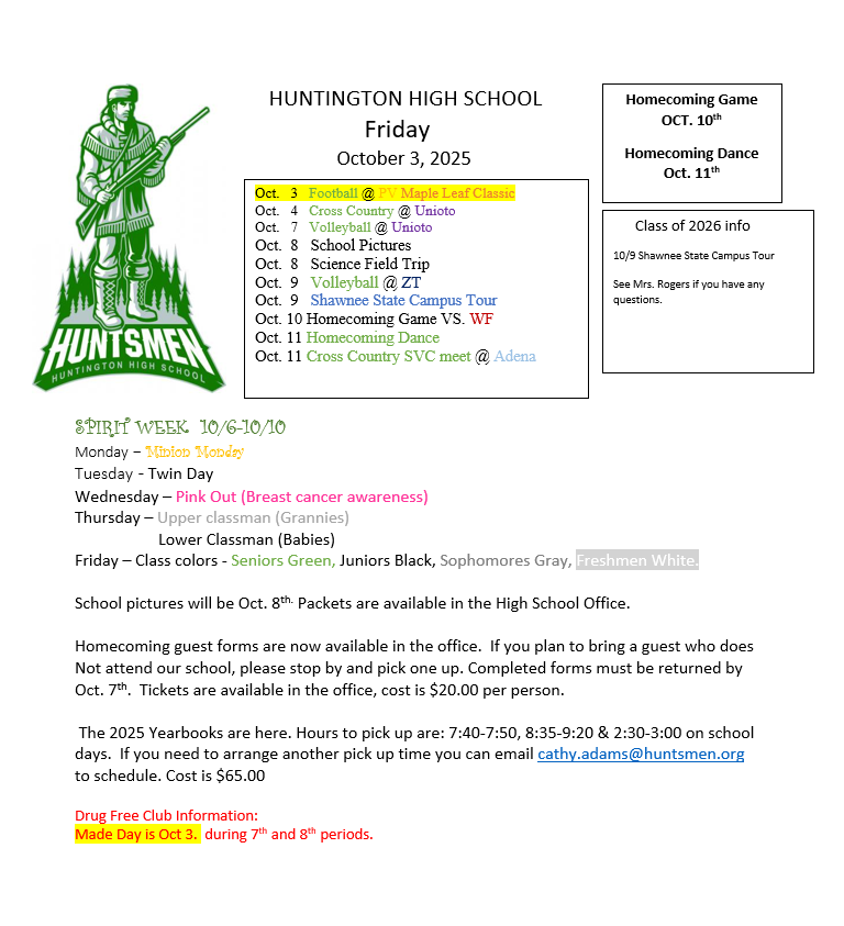 important dates