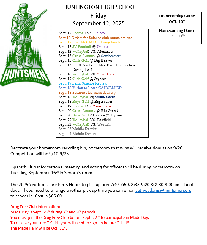 important dates