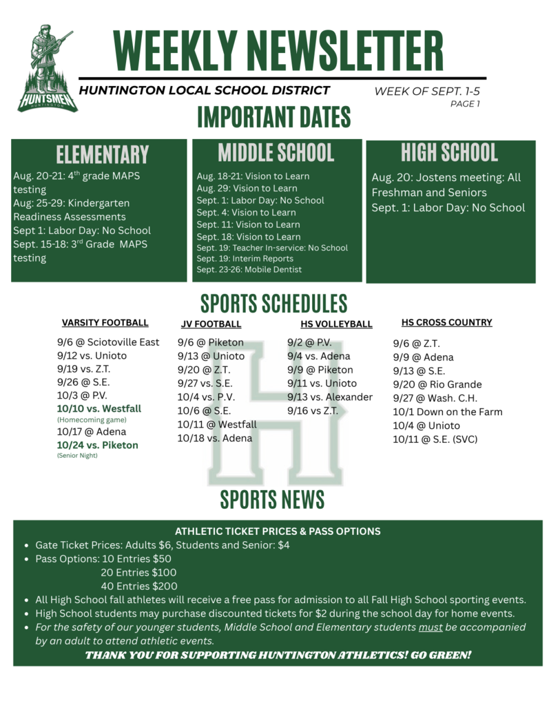 Weekly Newsletter