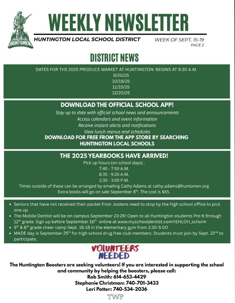 Weekly Newsletter Page 2