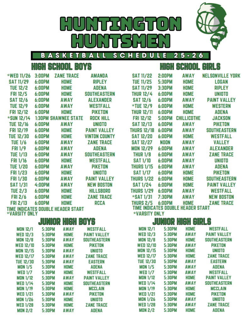 Basketball Schedule