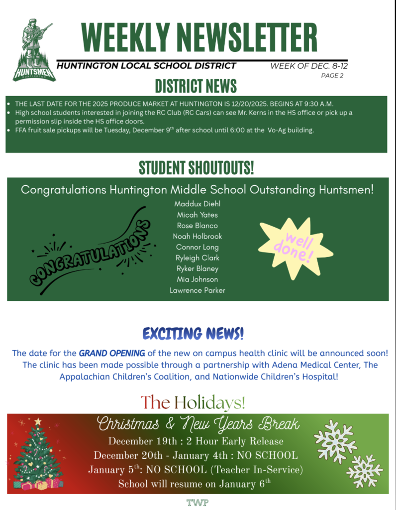 Weekly Newsletter Page 2