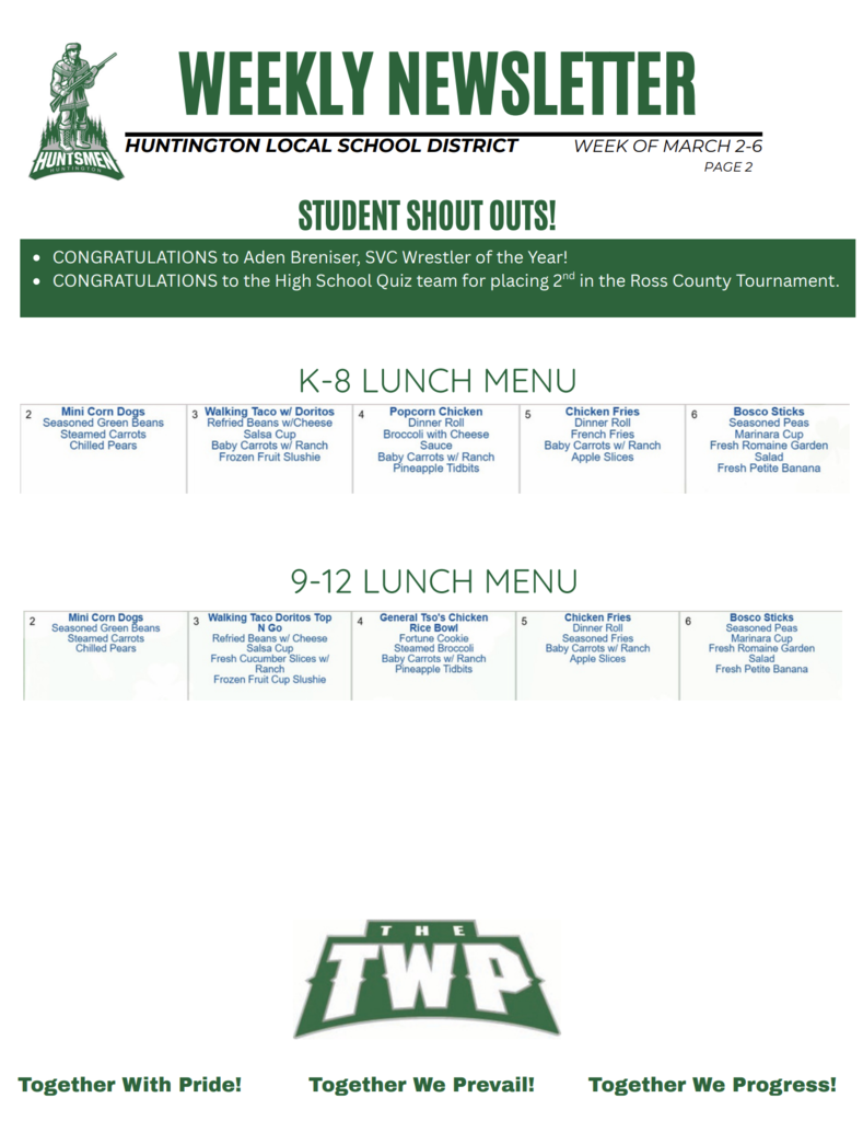 Weekly Newsletter Page 2