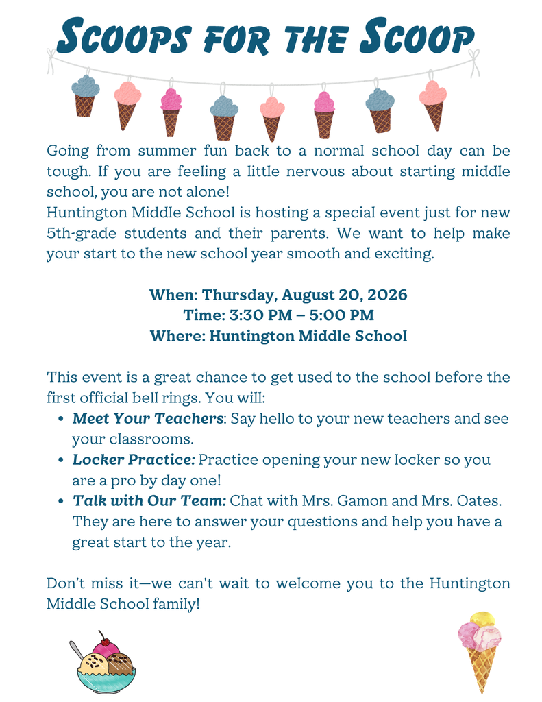 5th grade Orientation August 20, 2026