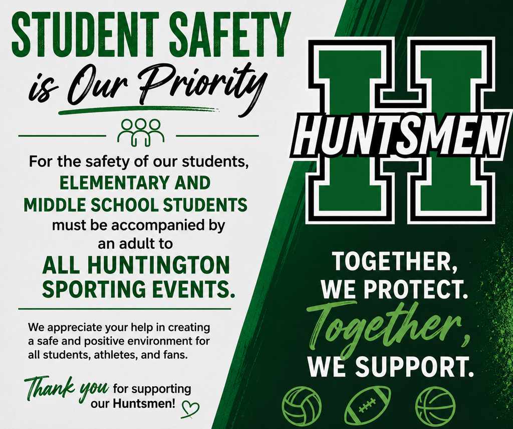 ALL MS AND ELEM STUDENTS MUST BE ACCOMPANIED BY AN ADULT AT ATHLETIC EVENTS