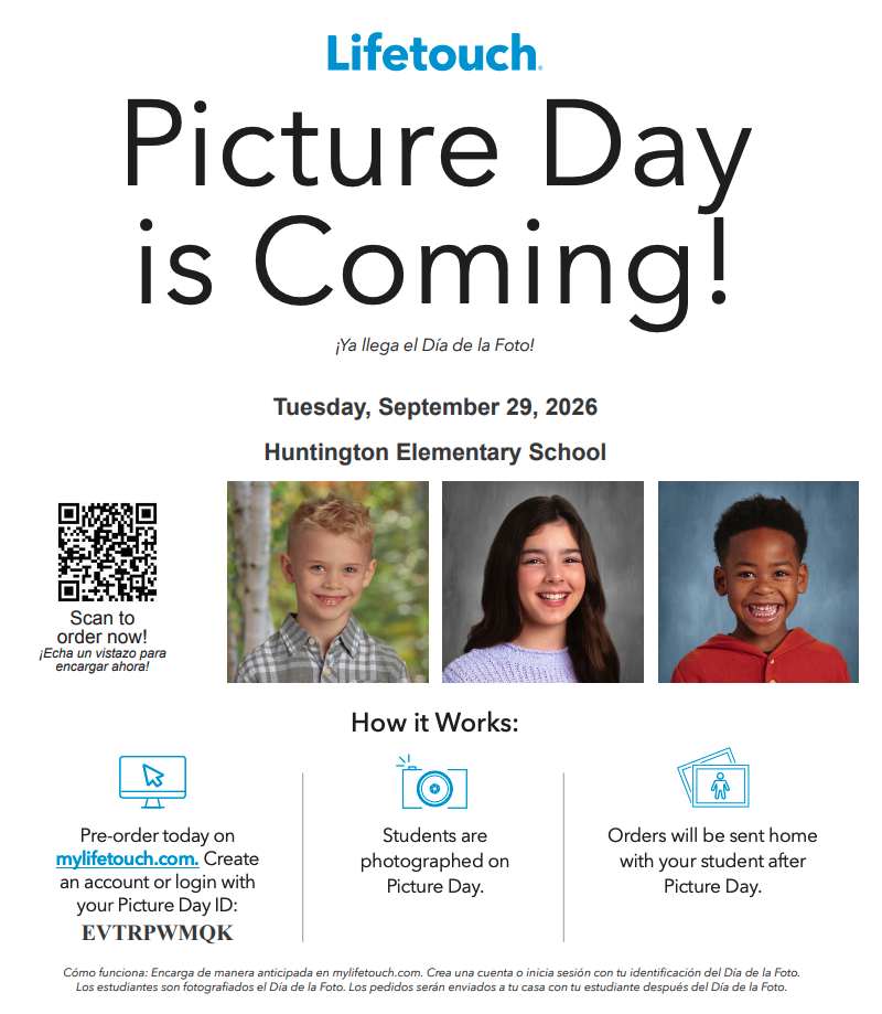 PICTURE DAY IS TOMORROW, SEPT 29TH