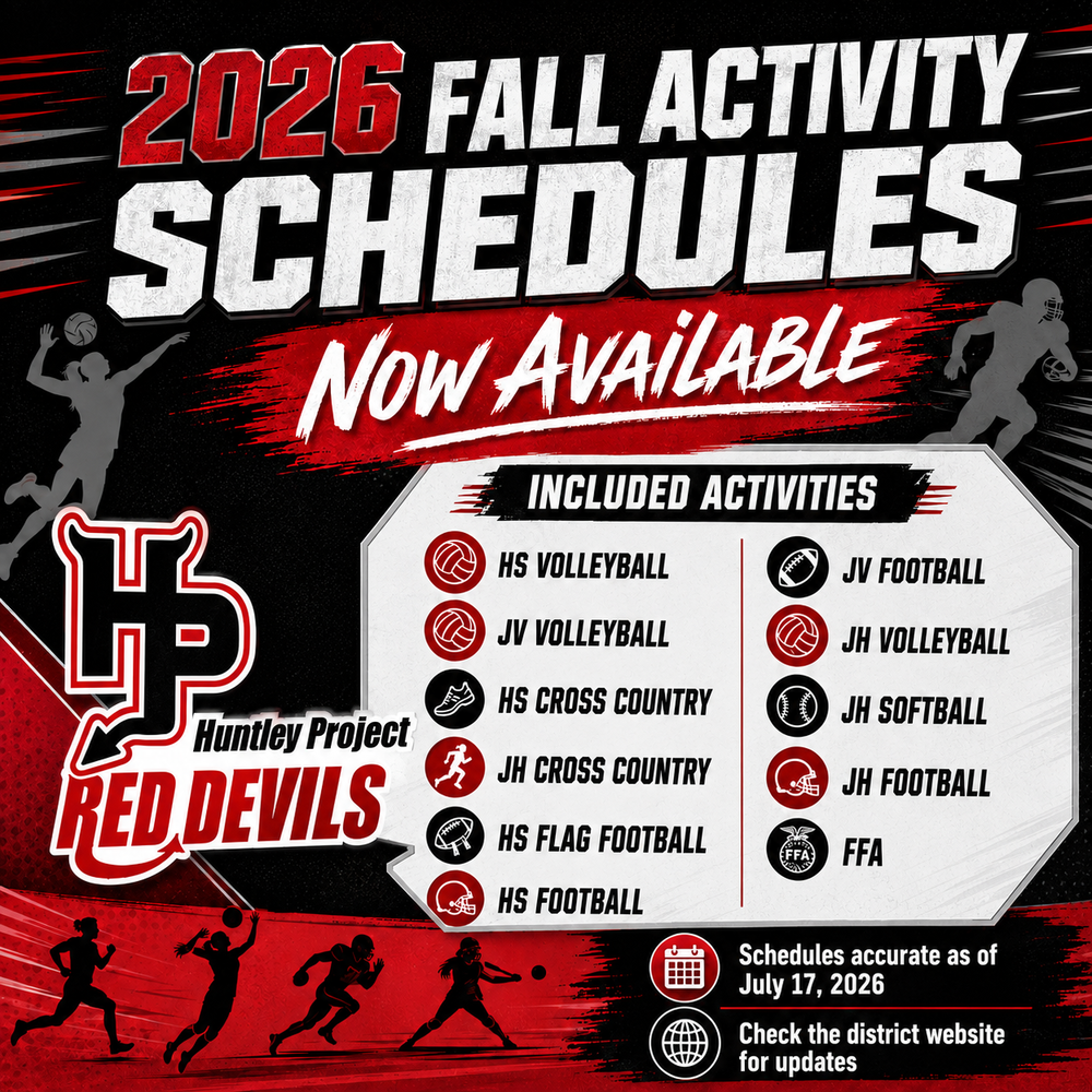 Fall 2026 Schedules