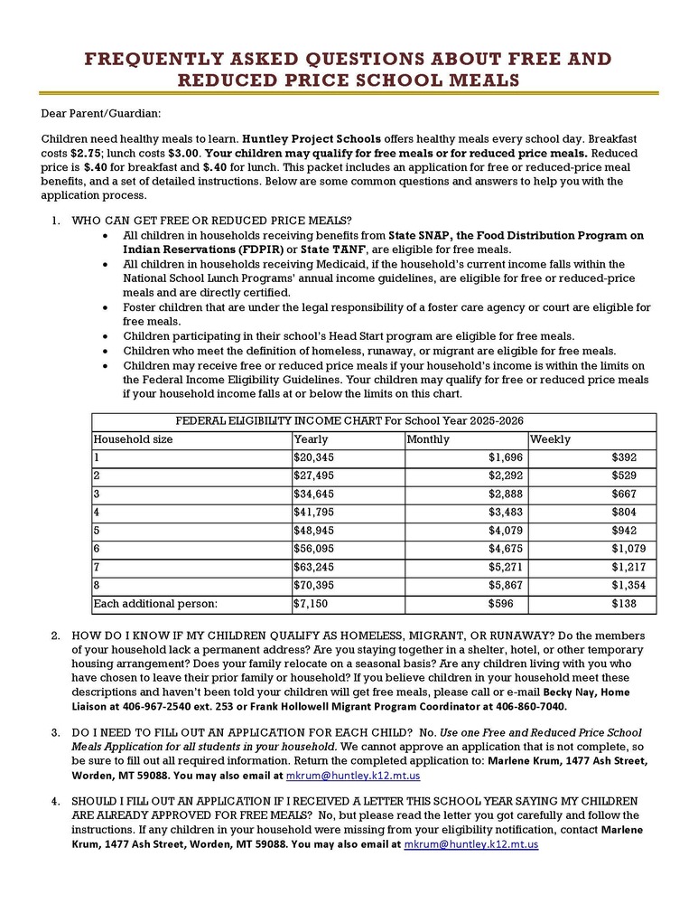 First Page Free and Reduced 2025-26