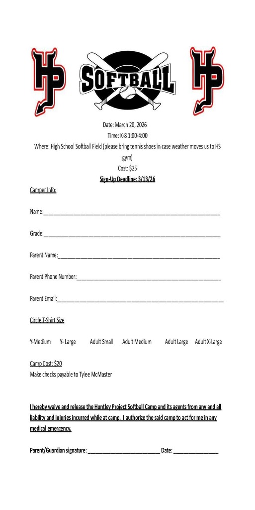 Softball Camp Flyer 2026