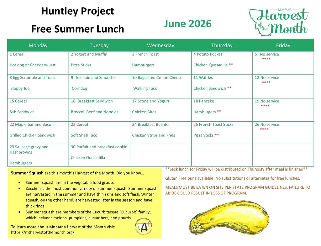 June Menu 2026