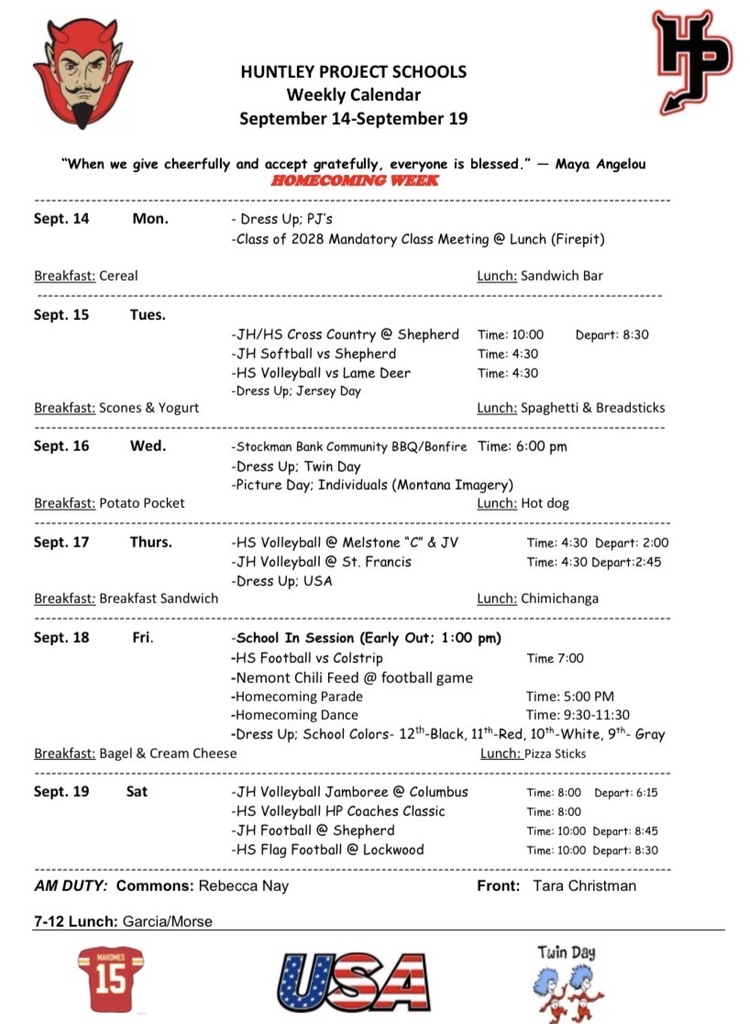 Weekly Calendat
