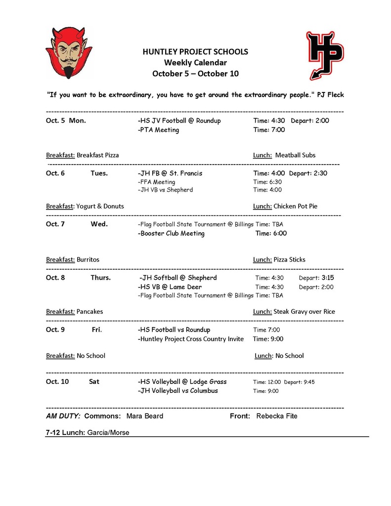 Weekly Oct. 5-10