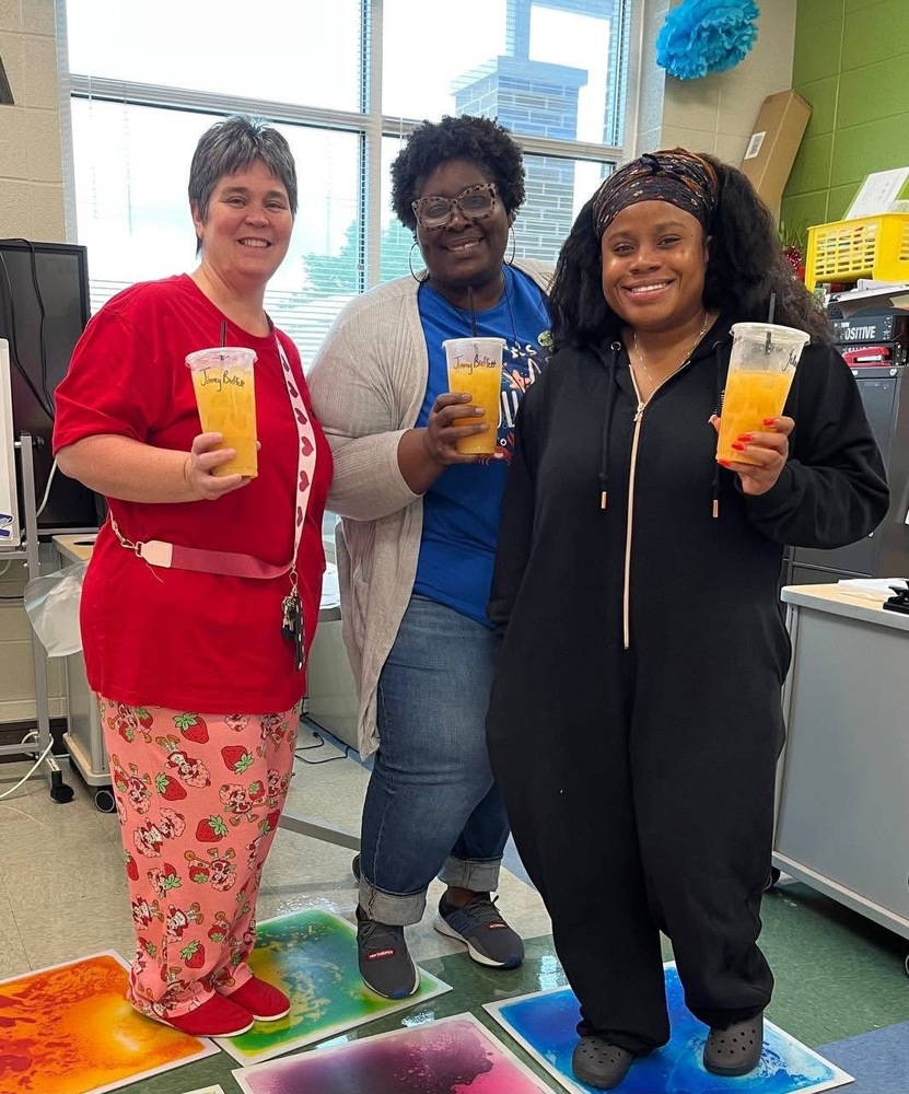 Collaborative teacher posing in pj's for world dreamers day