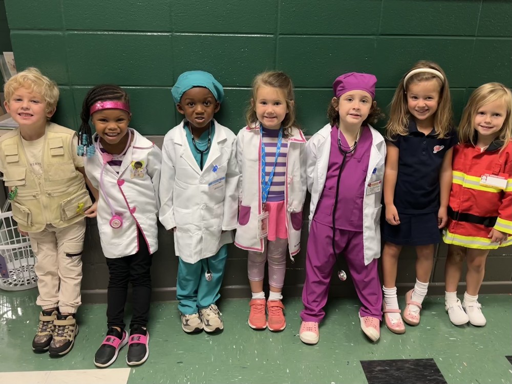Group of students dressed for their future careers.