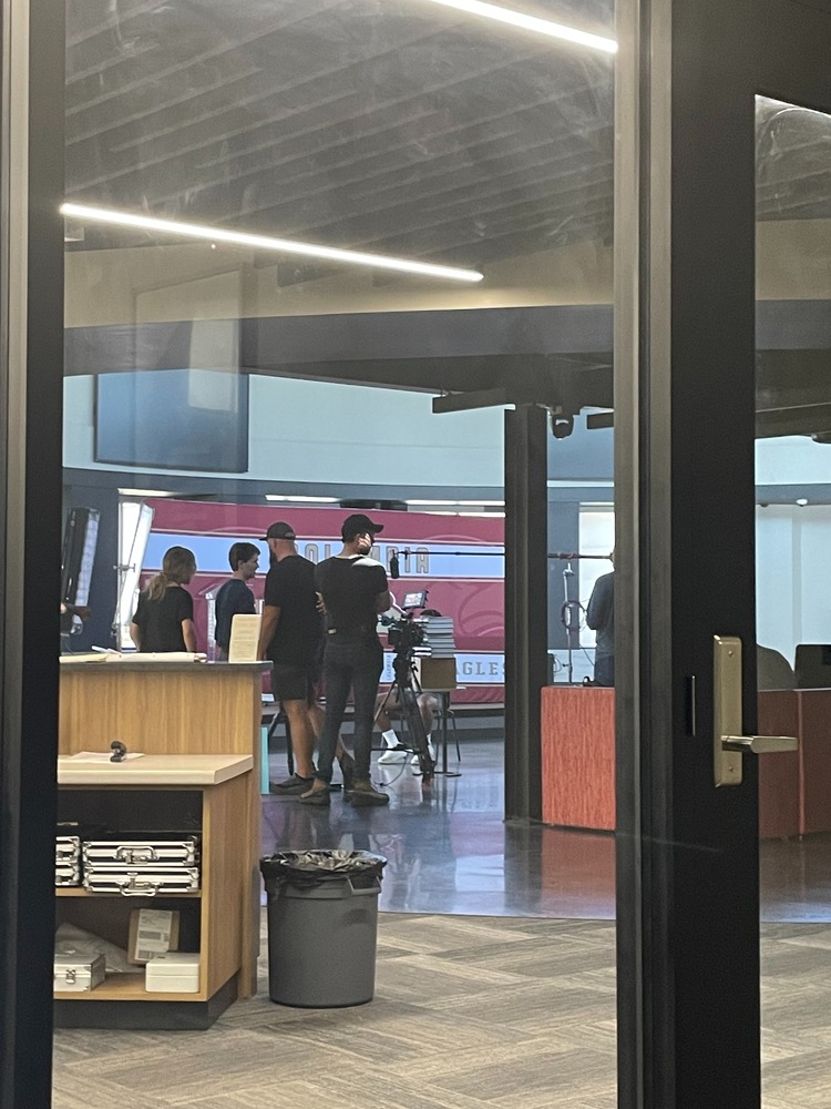 NFL Camera Crew in the Innovation Center filming documentary