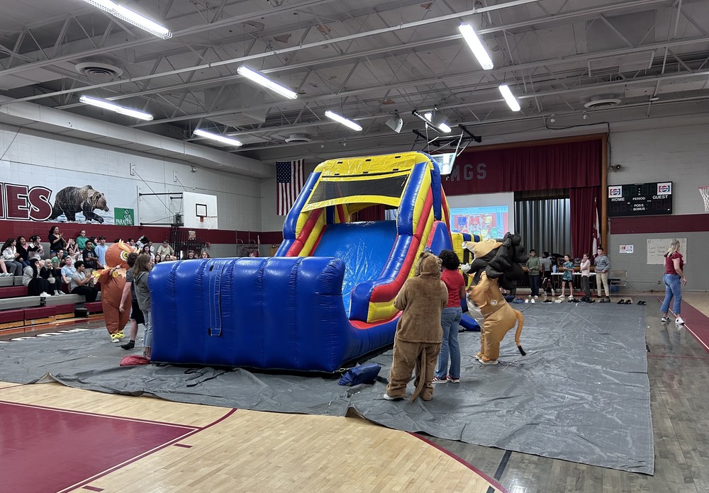 Inflatable Obstacle Course  in the gym