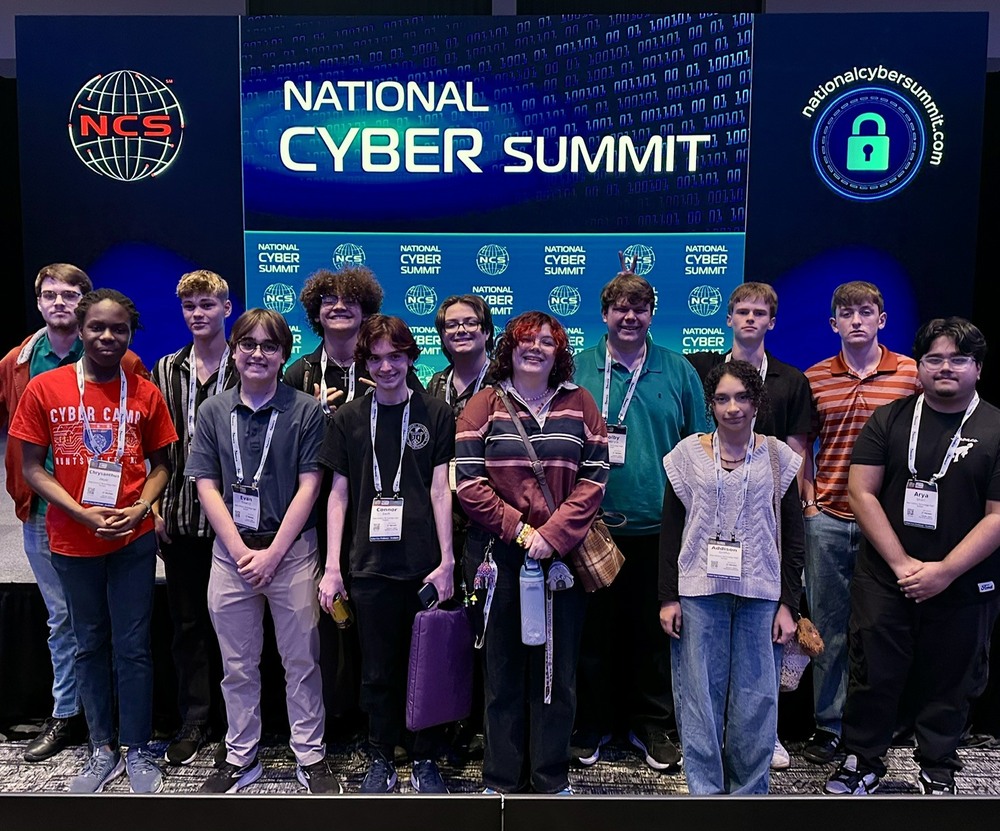 NCTHS students pose for a group photo at the National Cyber Summit