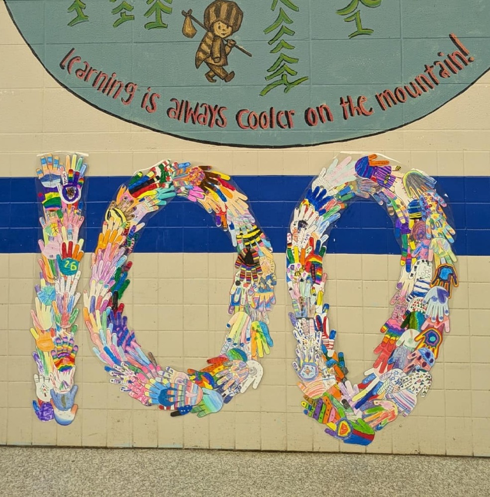 the number 100 made from hands