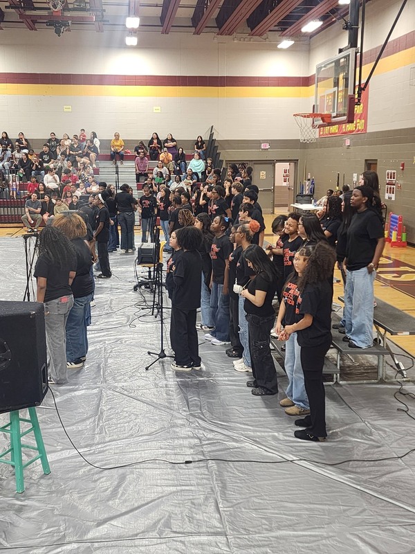 Choir Students sing during our annual Spring Arts Program