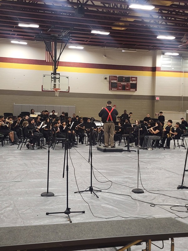 The MMS band plays during our annual Spring Arts program