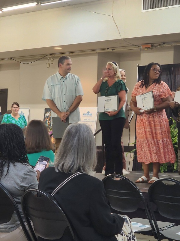 Mr. Smith receiving the 2nd place award