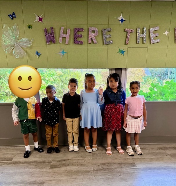 Students in Ms. Ellison's class all dressed up for Fancy Friday.