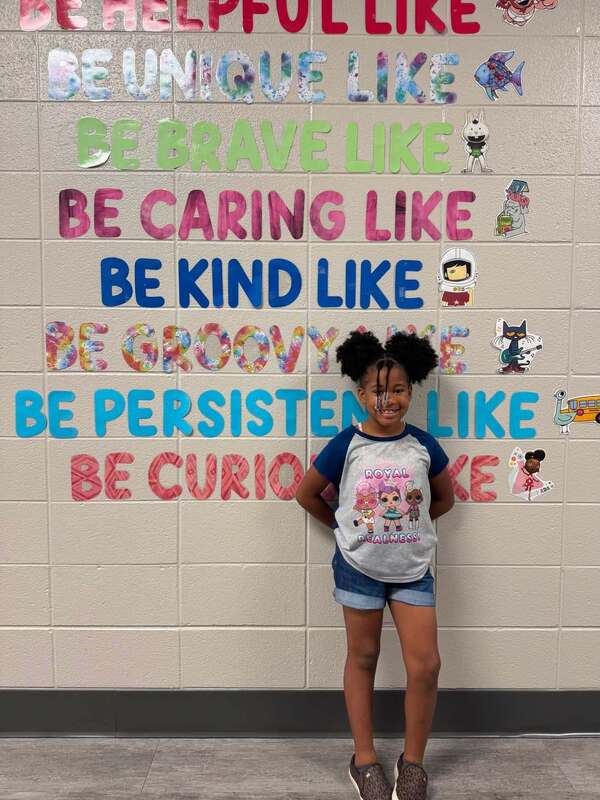 Our second grade August Student of the Month is a great example of kindness and hard work!
