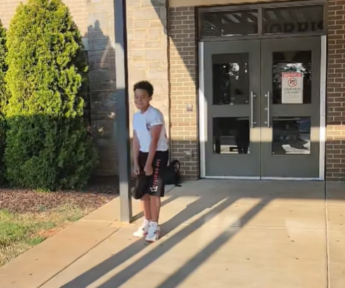 A student does a Latin shuffle move