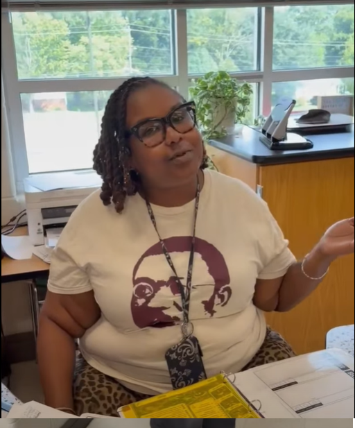 Ms. Parker explains today's activity
