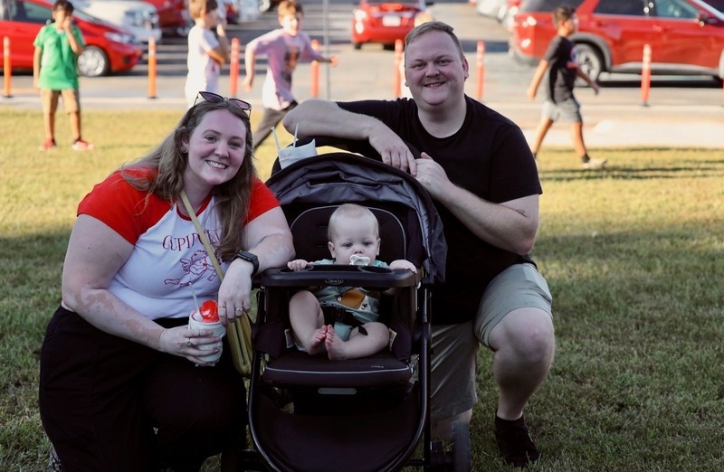 A family enjoying the festivities.