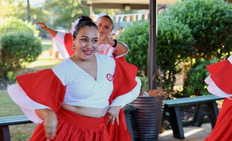 Latin Roots Folklore dancer during their performance.